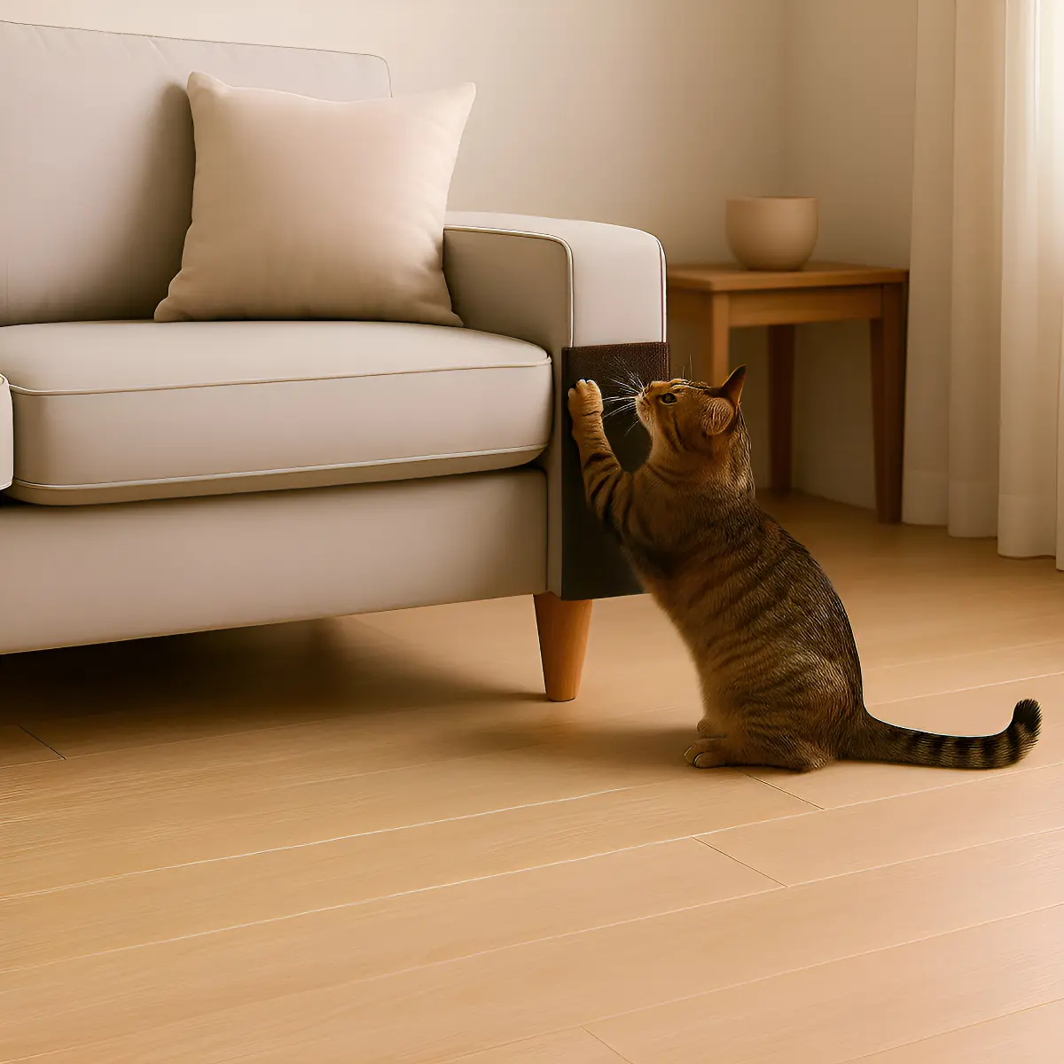 Arranhador e Protetor de Sofá Carpete Adesivo Para Gato 200x50cm