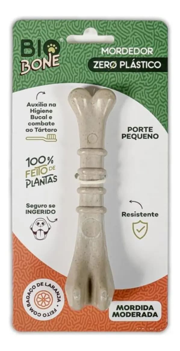 Mordedor Biobone para Cães de Porte Pequeno com Bagaço de Laranja