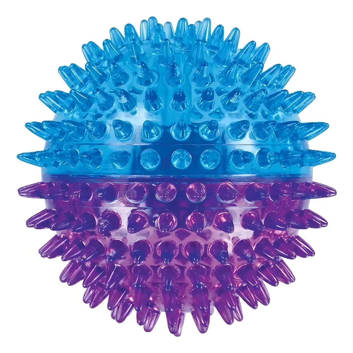 Bolinha Interativa Jambo Pet Azul Roxa Com Apito Para Cães Médios e Grandes
